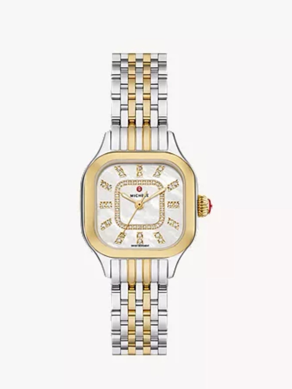 Michele Meggie Two-Tone 18K Gold-Plated Diamond Dial Watch
